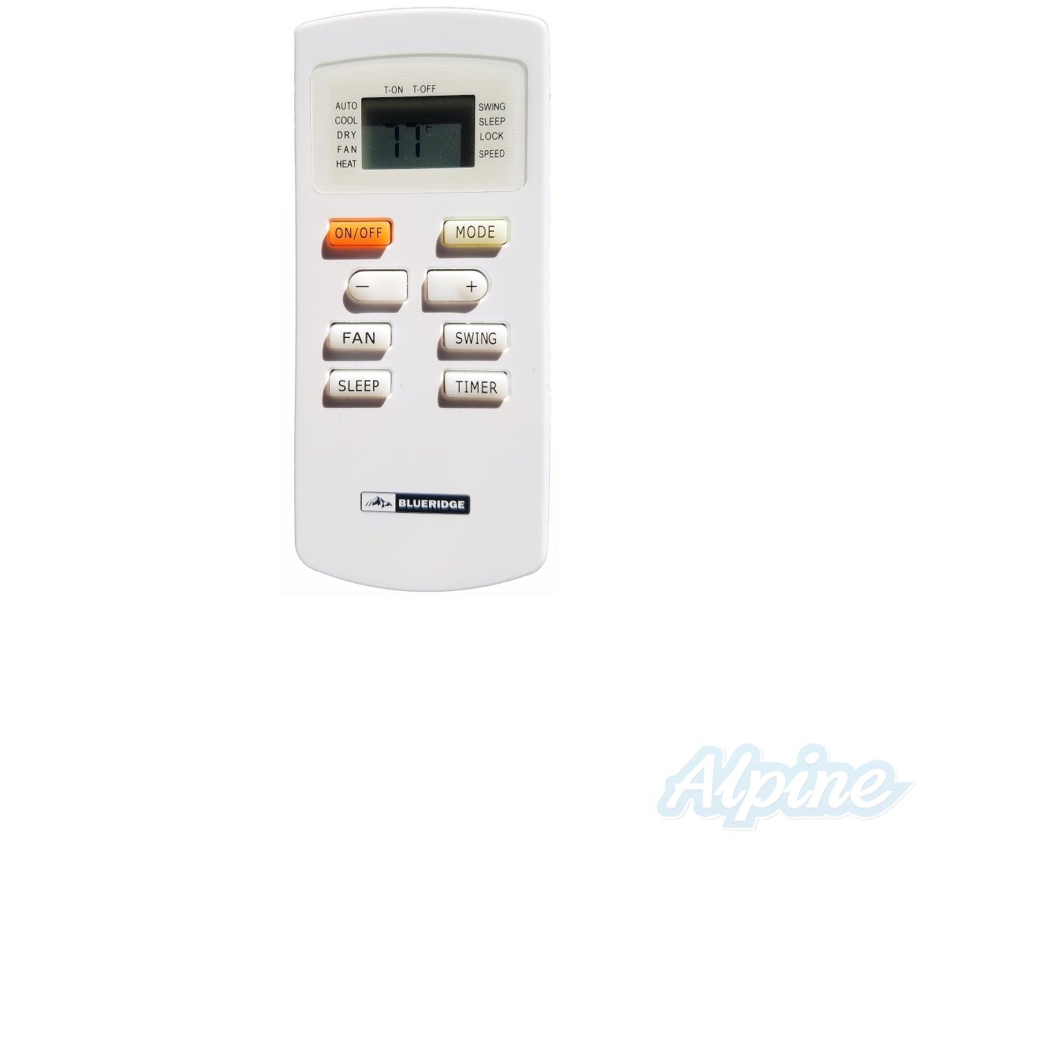 Blueridge 30510092 Blueridge 15 SEER Remote Control